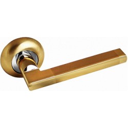 Комплект дверных ручек А-40РВ/SB матовое золото/золото