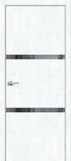 Межкомнатная дверь Браво-2.55 Snow Art Mirox Grey