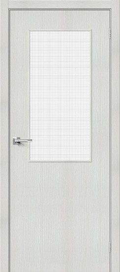 Межкомнатная дверь Браво-7 Bianco Veralinga Wired Glass 12,5