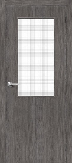 Межкомнатная дверь Браво-7 Grey Melinga Wired Glass 12,5