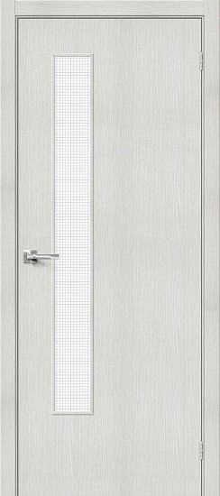 Межкомнатная дверь Браво-9 Bianco Veralinga Wired Glass 12,5
