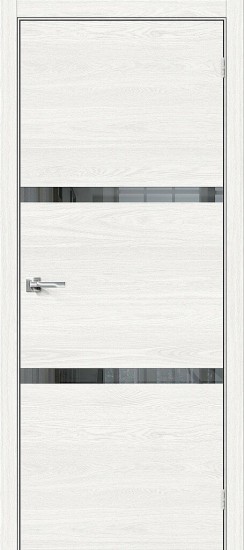 Межкомнатная дверь Браво-2.55 White Skyline Mirox Grey
