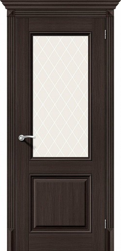 Межкомнатная дверь Классико-33 Wenge Veralinga White Сrystal