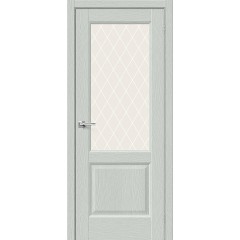 Межкомнатная дверь Неоклассик-33 Grey Wood White Сrystal