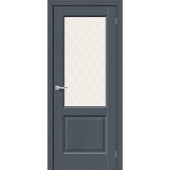 Межкомнатная дверь Неоклассик-33 Stormy Wood White Сrystal