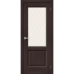 Межкомнатная дверь Неоклассик-33 Wenge Melinga White Сrystal