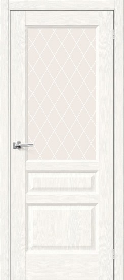 Межкомнатная дверь Неоклассик-35 White Wood White Сrystal