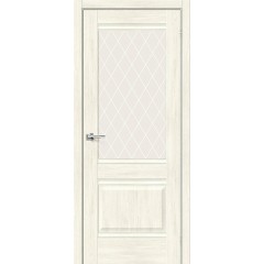 Межкомнатная дверь Прима-3 Nordic Oak White Сrystal