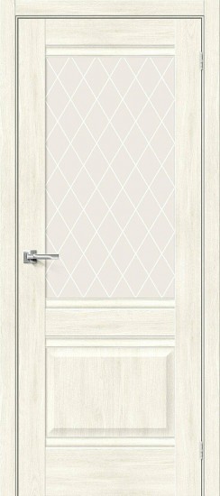 Межкомнатная дверь Прима-3 Nordic Oak White Сrystal