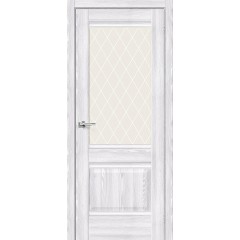 Межкомнатная дверь Прима-3 Riviera Ice White Сrystal