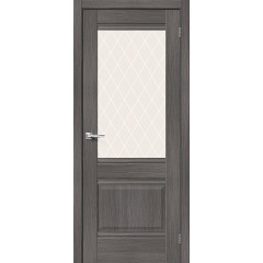 Межкомнатная дверь Прима-3 Grey Veralinga White Сrystal