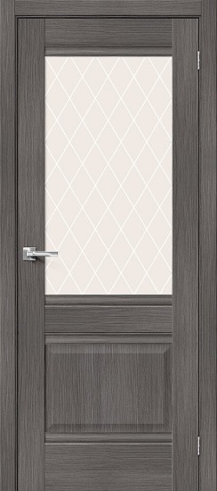 Межкомнатная дверь Прима-3 Grey Veralinga White Сrystal