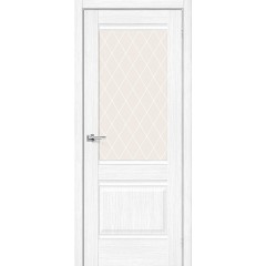 Межкомнатная дверь Прима-3 Snow Melinga White Сrystal