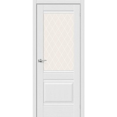Межкомнатная дверь Прима-3 Virgin White Сrystal