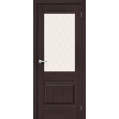 Межкомнатная дверь Прима-3 Wenge Melinga White Сrystal