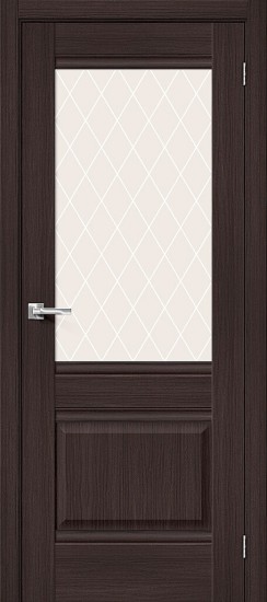 Межкомнатная дверь Прима-3 Wenge Melinga White Сrystal