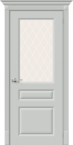 Межкомнатная дверь Скинни-15.1 Grace White Сrystal