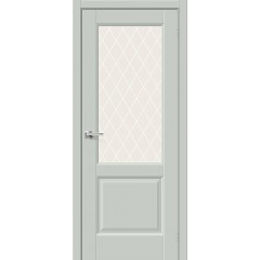 Межкомнатная дверь Неоклассик-33 Grey Matt White Сrystal