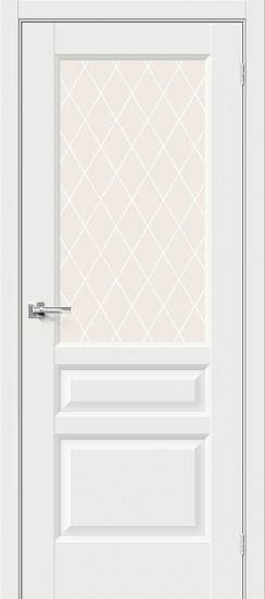 Межкомнатная дверь Неоклассик-35 White Matt White Сrystal