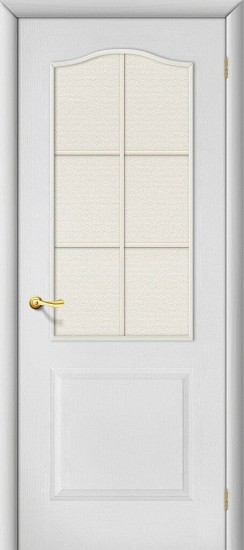 Межкомнатная дверь Палитра Л-23 (Белый) Хрусталик