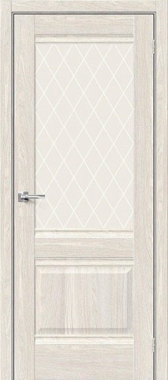 Межкомнатная дверь Прима-3 Ash White White Сrystal