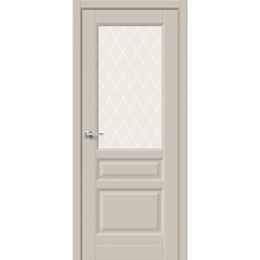 Межкомнатная дверь Неоклассик-35 Cream Silk White Сrystal
