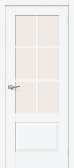 Межкомнатная дверь Прима-13.0.1 White Silk Magic Fog