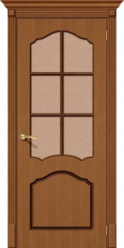 Межкомнатная дверь Каролина Ф-11 (Орех) Риф.