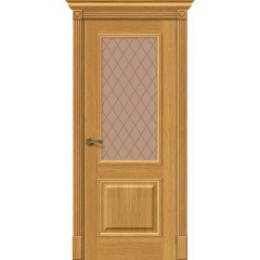 Межкомнатная дверь Вуд Классик-13 Natur Oak Bronze Сrystal