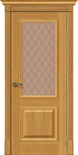 Межкомнатная дверь Вуд Классик-13 Natur Oak Bronze Сrystal