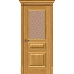 Межкомнатная дверь Вуд Классик-15.1 Natur Oak Bronze Сrystal