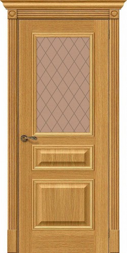 Межкомнатная дверь Вуд Классик-15.1 Natur Oak Bronze Сrystal