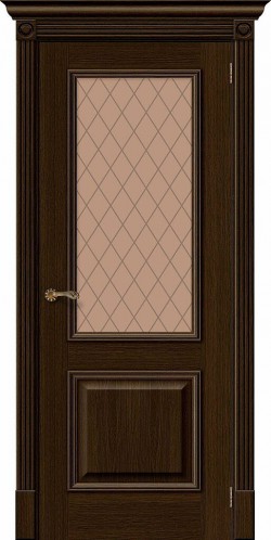 Межкомнатная дверь Вуд Классик-13 Golden Oak Bronze Сrystal
