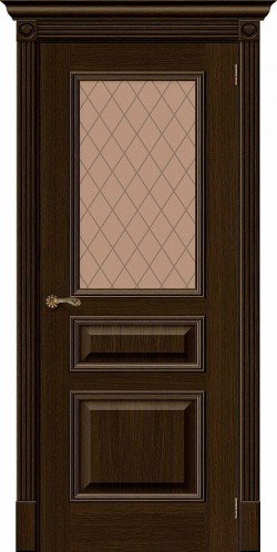 Межкомнатная дверь Вуд Классик-15.1 Golden Oak Bronze Сrystal