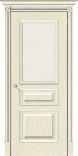 Межкомнатная дверь Вуд Классик-15.1 Ivory White Сrystal