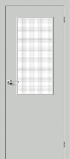Межкомнатная дверь Браво-7 Grey Pro Wired Glass 12,5