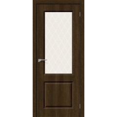 Межкомнатная дверь Скинни-13 Dark Barnwood White Сrystal