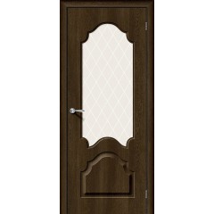 Межкомнатная дверь Скинни-33 Dark Barnwood White Сrystal