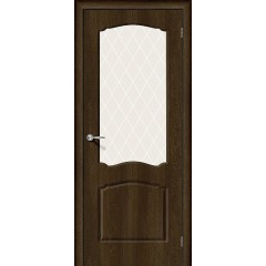 Межкомнатная дверь Альфа-2 Dark Barnwood White Сrystal