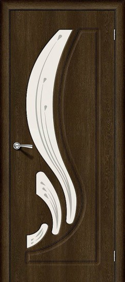 Межкомнатная дверь Лотос-2 Dark Barnwood Art Glass