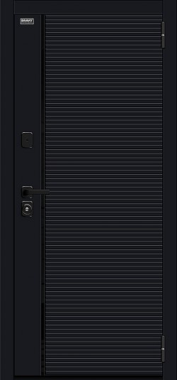 Металлическая дверь Лайнер-3 Total Black/Off-white