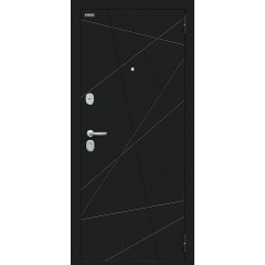 Металлическая дверь Граффити-5 Букле черное/Snow Art