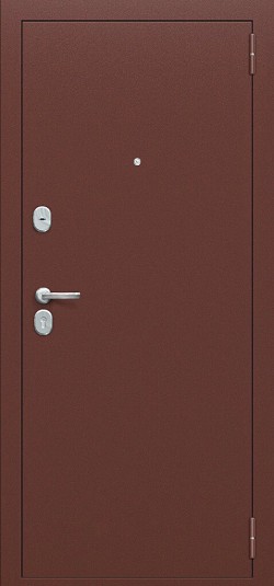 Металлическая дверь Тайга-7 Антик Медный/Каштан