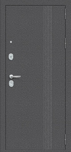 Металлическая дверь Тайга-9 Вертикаль Антик Серебряный/Белый