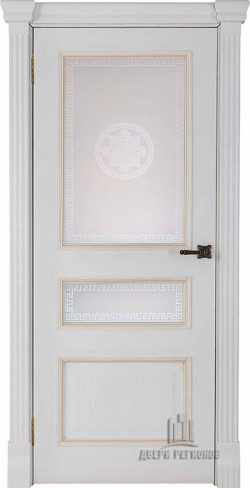 Дверь межкомнатная Гранд 2 Версаче светлое Дуб Patina Bianco