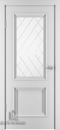Дверь межкомнатная Бергамо 4 Эмаль белая (Ral 9003)