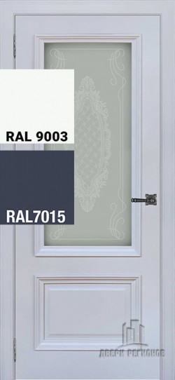 Дверь межкомнатная Неаполь 1 Ral-7015, Ral-9003