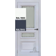 Дверь межкомнатная Неаполь 2 Ral-7015, Ral-9003