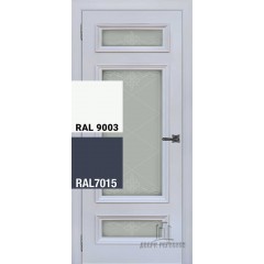 Дверь межкомнатная Неаполь 3 Ral-7015, Ral-9003