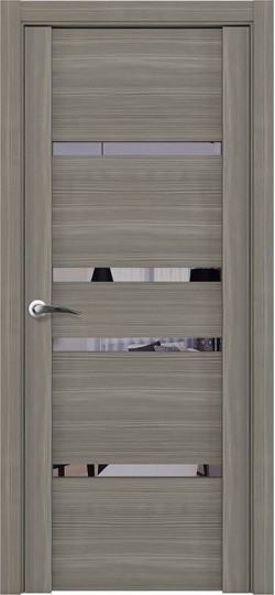 Дверь межкомнатная UniLine 30021 Зеркало Велюр графит
